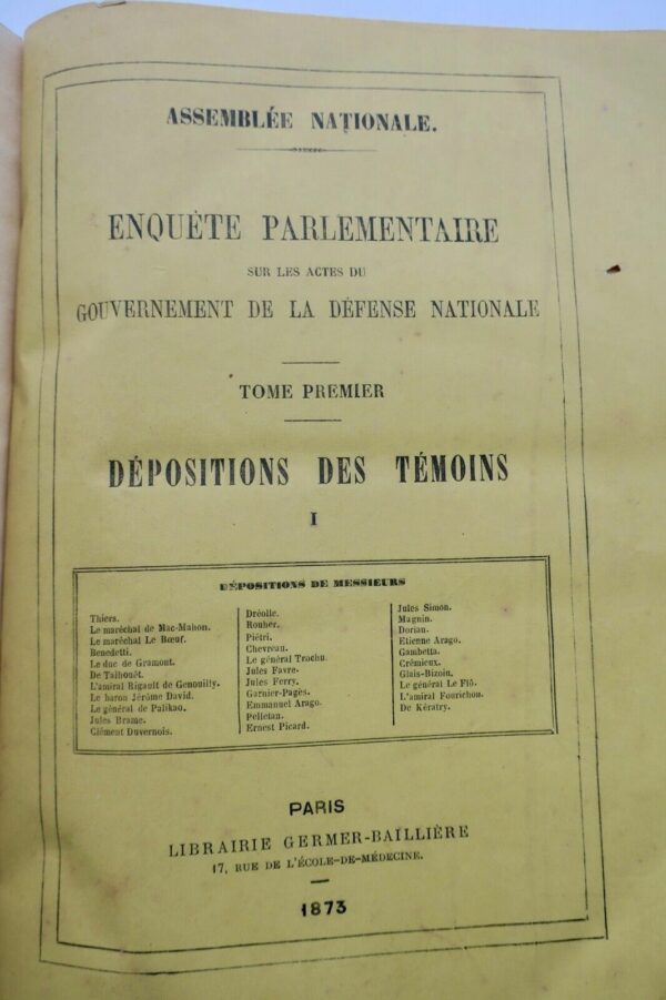 1870 enquète parlemantaire sur les actes du gouvernement de la défense nationale – Image 8