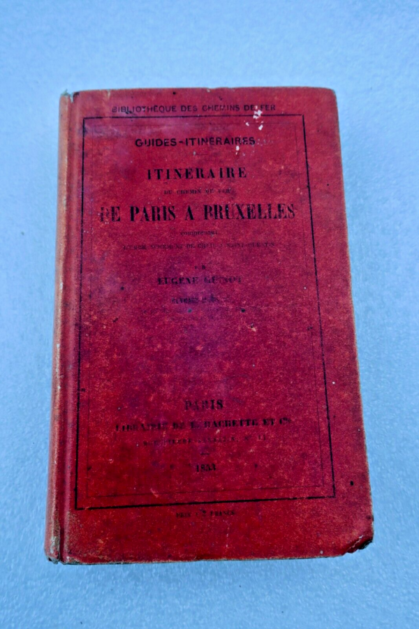 Bruxelles BELGIQUE Itinéraire du chemin de fer de Paris à Bruxelles 1853 – Image 3