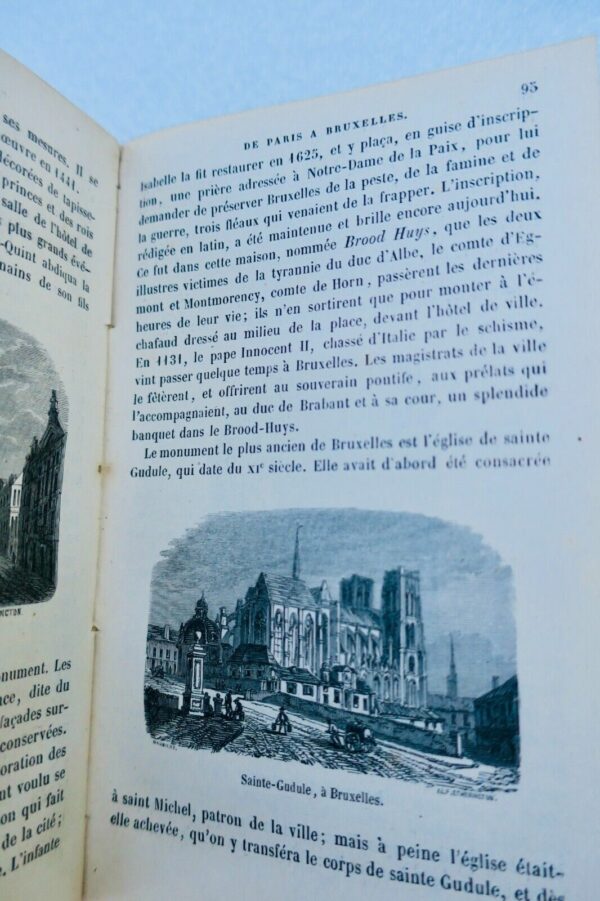 Bruxelles BELGIQUE Itinéraire du chemin de fer de Paris à Bruxelles 1853 – Image 4