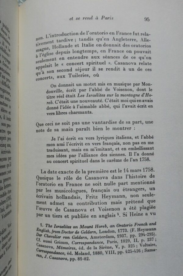 CASANOVA - BIOGRAPHIE NOUVELLE D'APRES DES DOCUMENTS INEDITS 1962 – Image 5