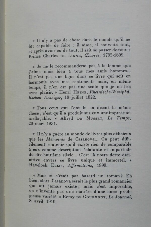 CASANOVA - BIOGRAPHIE NOUVELLE D'APRES DES DOCUMENTS INEDITS 1962 – Image 6