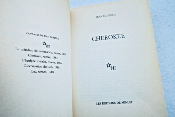 ECHENOZ (Jean) Cherokee + dédicace – Image 7