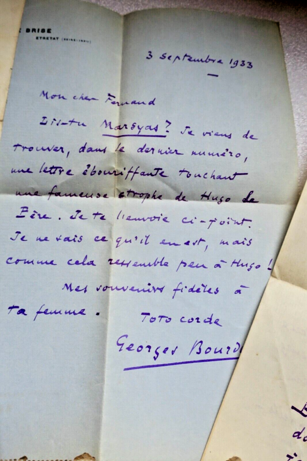 Georges Bourdon lettres autographes manuscrites à Fernand Gregh – Image 7