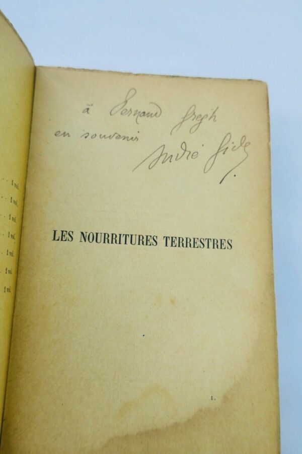 Gide, André Les Nourritures terrestres EO + dédicace – Image 3