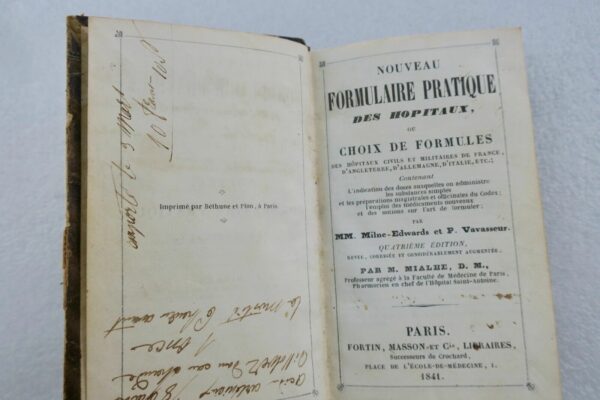 Hopital nouveau formulaire pratique des hopitaux 1841 – Image 3