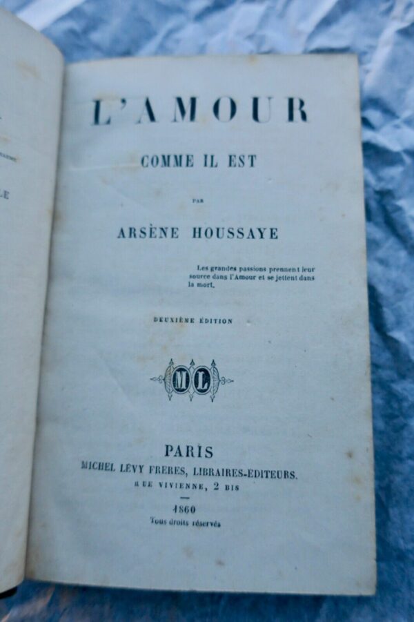 Houssaye Arsène L'amour comme il est... 1860 – Image 3