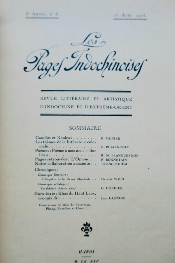 Indo Pages Indochinoises revue littéraire et artistique d'Indochine 1923-25 – Image 6