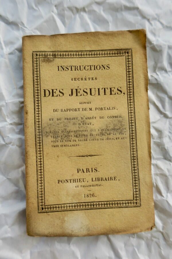 Instructions secrètes des Jésuites 1826