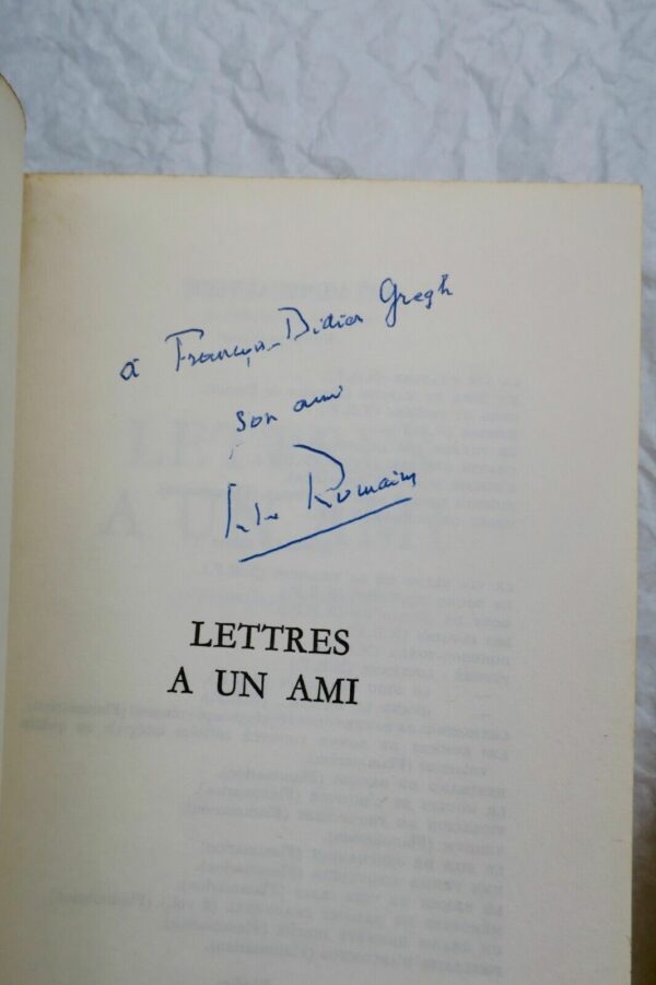 JULES ROMAINS lettres à un ami + dédicace – Image 5