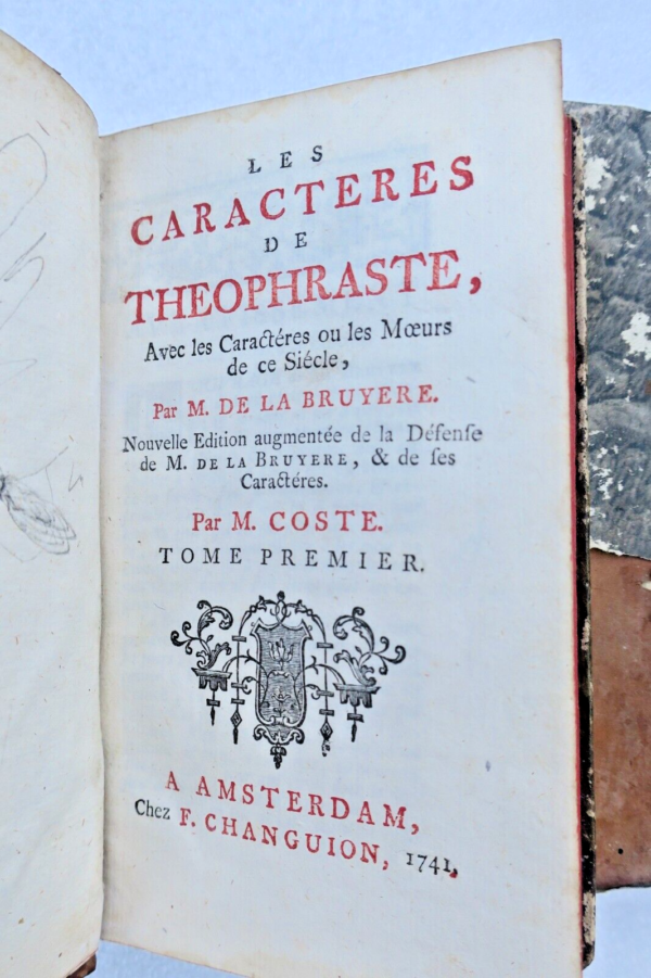 LA BRUYERE Jean de LES CARACTÈRES DE THÉOPHRASTE 1741 – Image 4