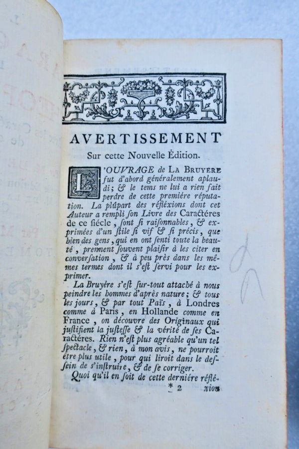 LA BRUYERE Jean de LES CARACTÈRES DE THÉOPHRASTE 1741 – Image 8