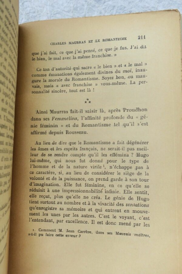 MAURRAS Charles / TAILHEDE Raymond de la Un débat sur le Romantisme – Image 3