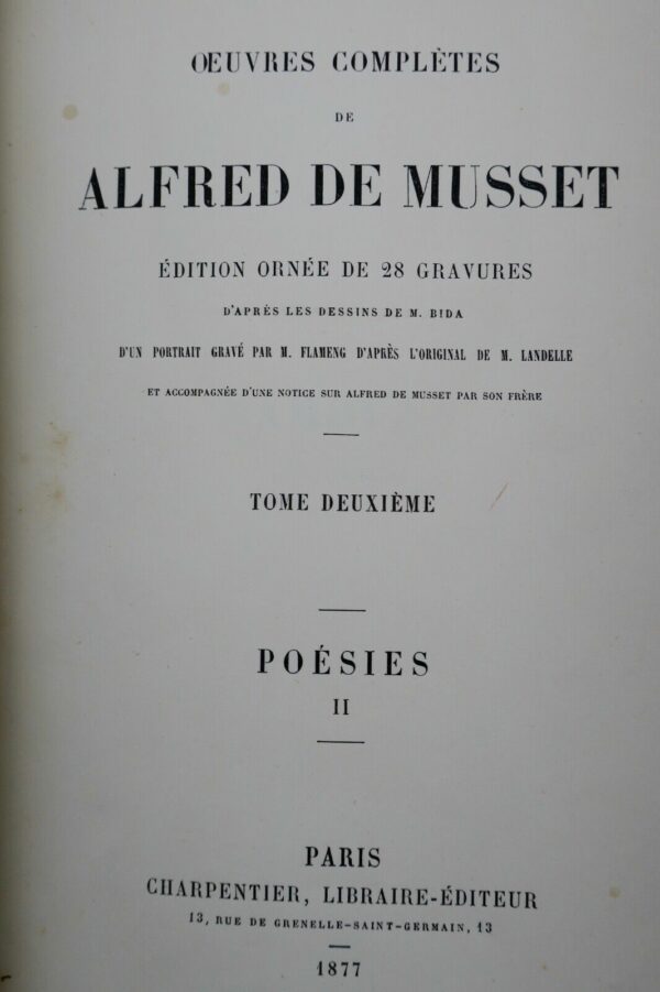 MUSSET Oeuvres complètes 1877 11/11 – Image 9