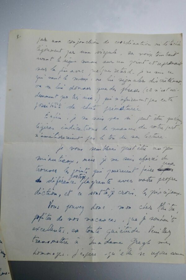 Maurice Druon ensemble de lettres autographes au poète Fernand Gregh 1937 – Image 17