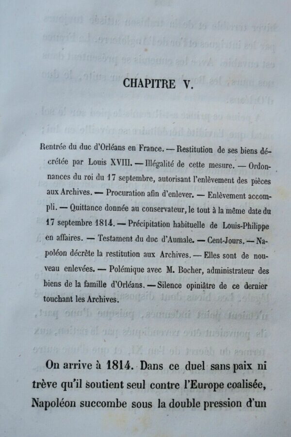 Orléans LASSALLE  Histoire et Politique de la Famille d'Orléans 1853 – Image 3