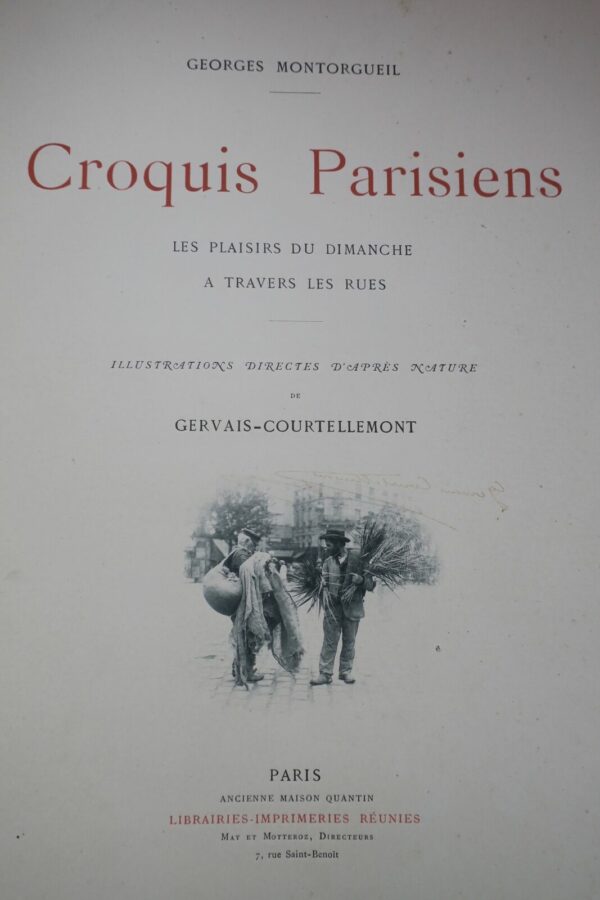 Parigi Montorgueil Schizzi Parisiens. I Pleasures Del Domenica 1896 – Image 3