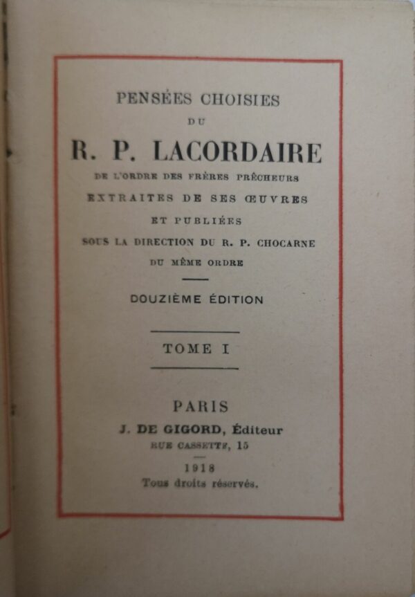 Pensées choisies du R. P. Lacordaire – Image 3