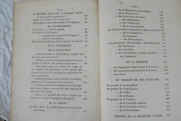 Psychologie Résumé de psychologie, par A. Tollemer 1838 – Image 12