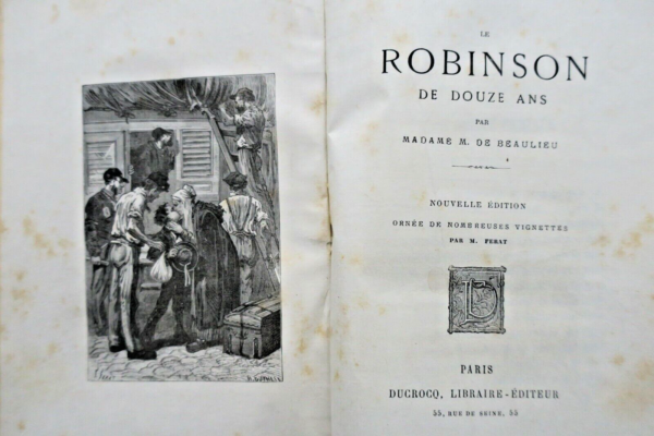 Robinson de douze ans.  - dessins de MM. FERAT ex sur chine – Image 7