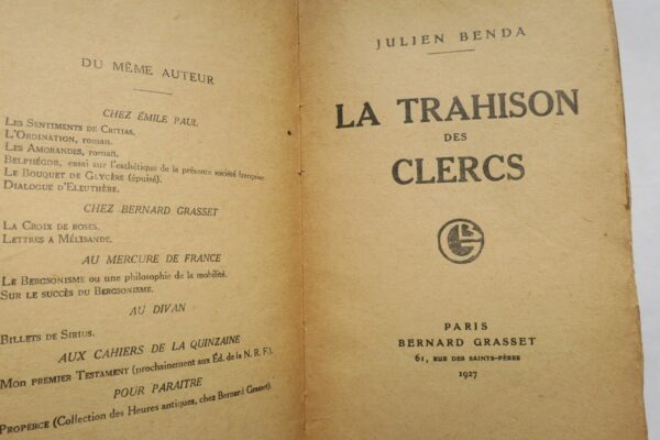 BENDA Julien La trahison des clercs + dédicace – Image 9