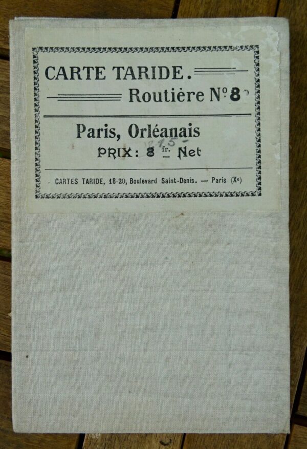 Carte Taride, Routière N°8 : Paris, Orléanais – Image 3