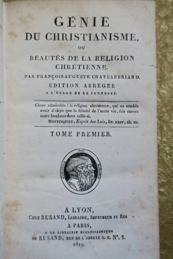 Chateaubriand Génie du Christianisme ou Beautés de La Religion Chrétienne 1819 – Image 3