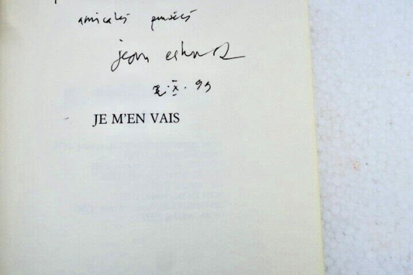 ECHENOZ Jean JE M'EN VAIS  + envoi – Image 8