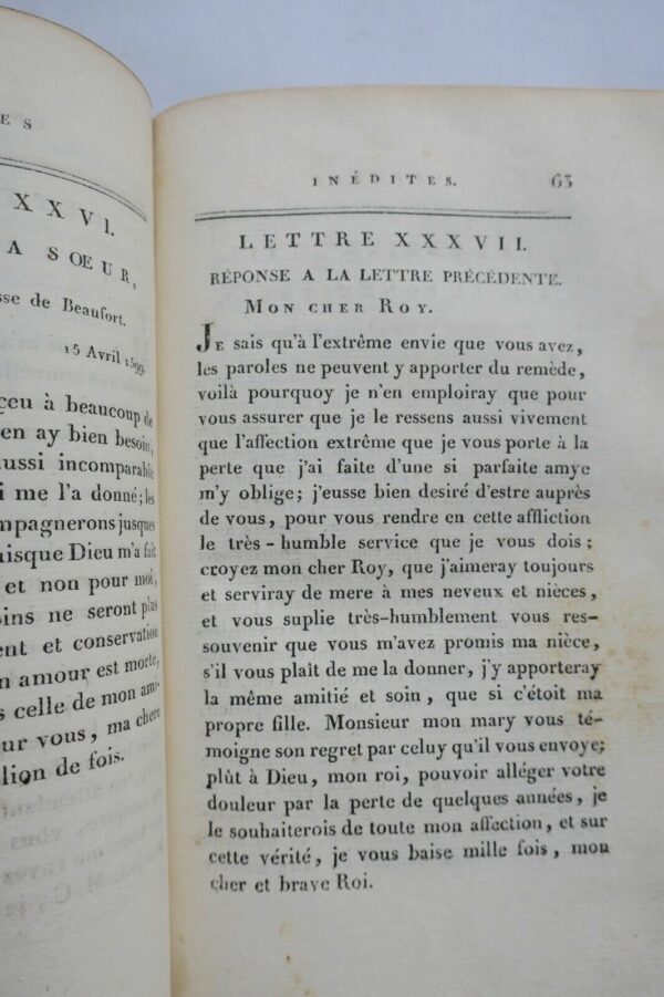 HENRI IV Lettres inédites d'Henri IV, et de plusieurs personnages célèbres 1802 – Image 6