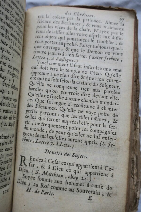 HEURES IMPRIMEES PAR L'ORDRE DE MONSEIGNEUR LE CARDINAL DE NOAILLES 1728 – Image 6