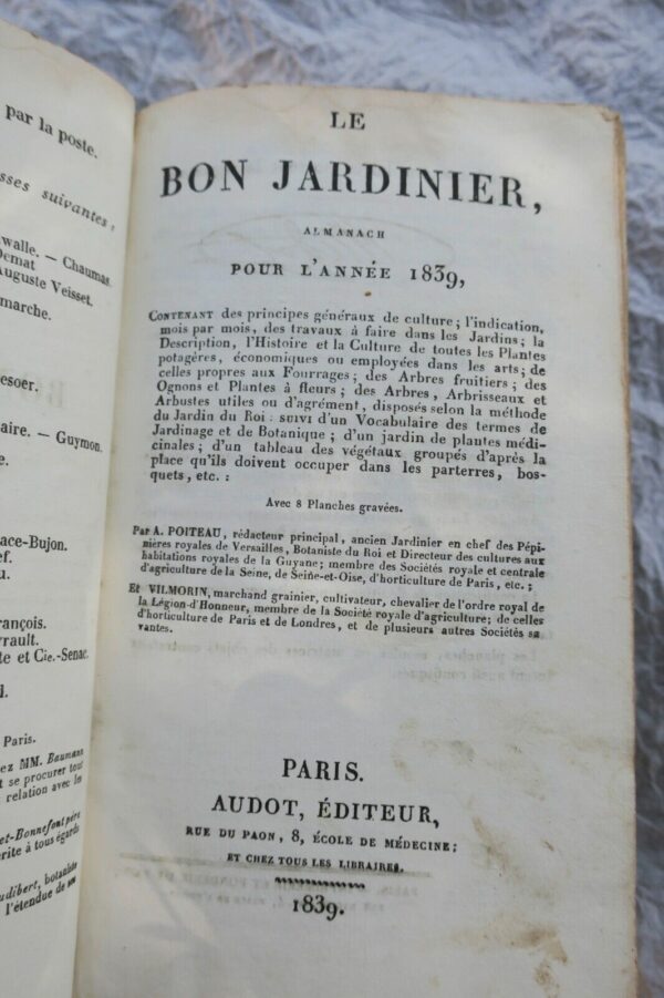 JARDIN bon jardinier. Almanach agricole pour l'année 1839 – Image 4