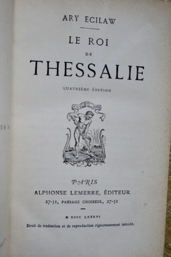 KOLEMINE – ECILAW  Le Roi de Thessalie 1886 – Image 3