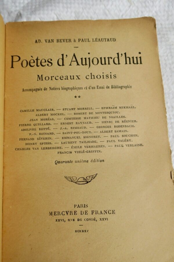 LEAUTAUD & VAN BEVER  Poètes d'aujourd'hui, morceaux choisis 1929 – Image 7