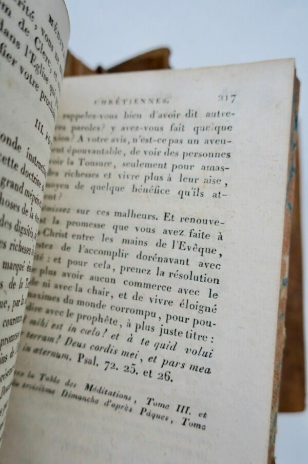 MEDITATIONS SUR LES PRINCIPALES VERITES CHRETIENNES ET ECCLESIASTIQUES 1818 – Image 6