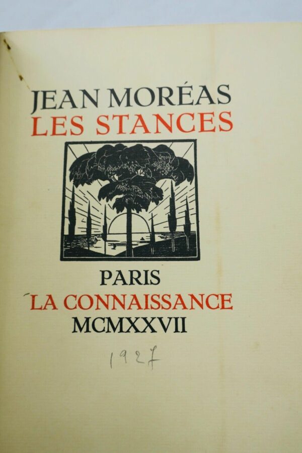 MORÉAS (Jean) Les Stances 1927 – Image 4