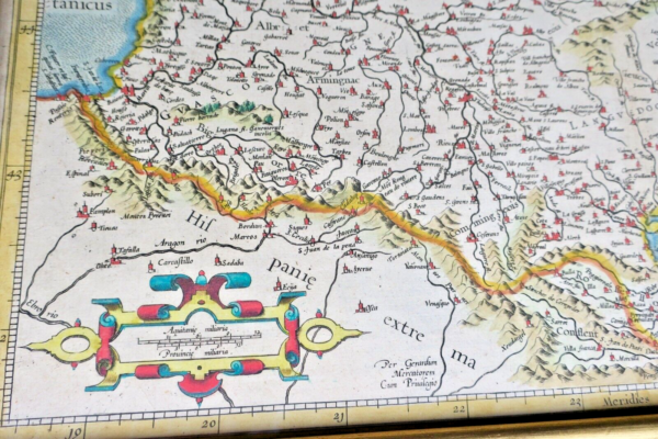 Mercator Southern Aquitaine with borders Ca. 1610 – Image 4