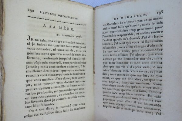 Mirabeau Lettres originales de Mirabeau, écrites du donjon de Vincennes 1803 – Image 10