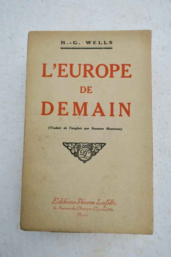 SF Wells H.G. L'Europe de demain 1917