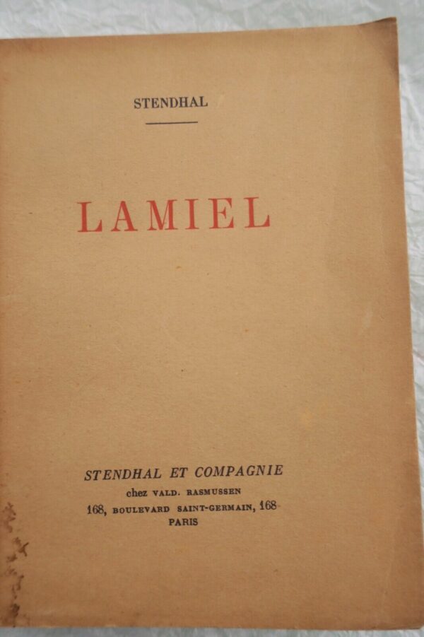 STENDHAL Lamiel 1926