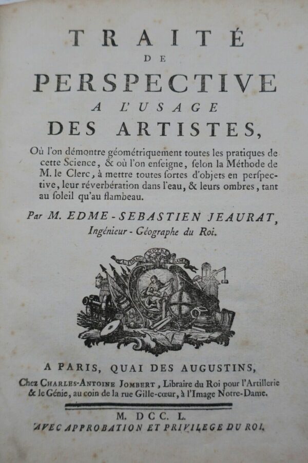 Traité de Perspective à l'usage des Artistes 1750 – Image 19