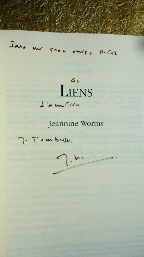 WORMS JEANNINE LIENS   dédicacé – Image 3