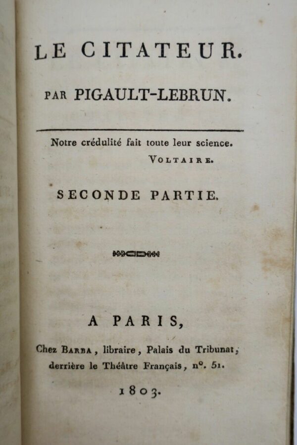 citateur Pigault-Lebrun 1803 – Image 4