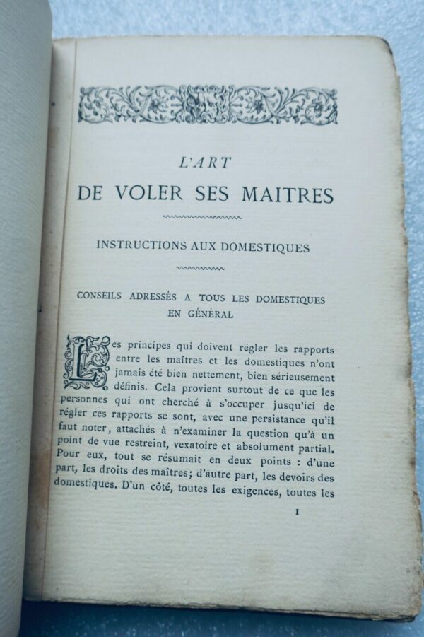 Art de voler ses Maîtres. Instructions aux Domestiques – Image 5