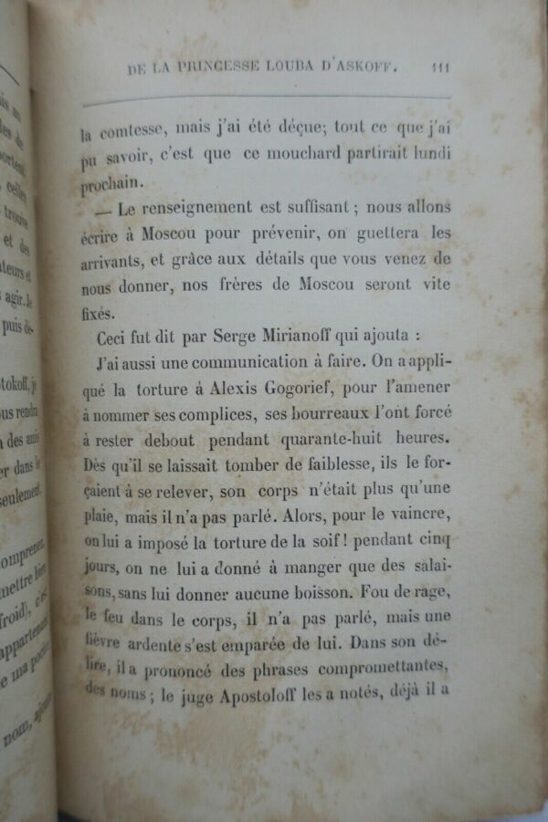 Audouard Les soupers de la princesse Louba d'Askoff..de nihilisme 1880 – Image 5