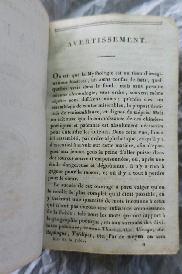 Chompré Dictionnaire abrégé de la Fable, pour l'intelligence des poëtes..1824 – Image 5