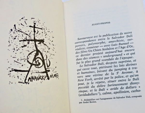 DALI Salvador : Lettre ouverte à Salvador Dali