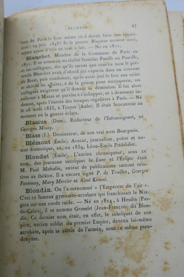 Dictionnaire des pseudonymes recueillis par Georges d'Heylli 1887 – Image 6