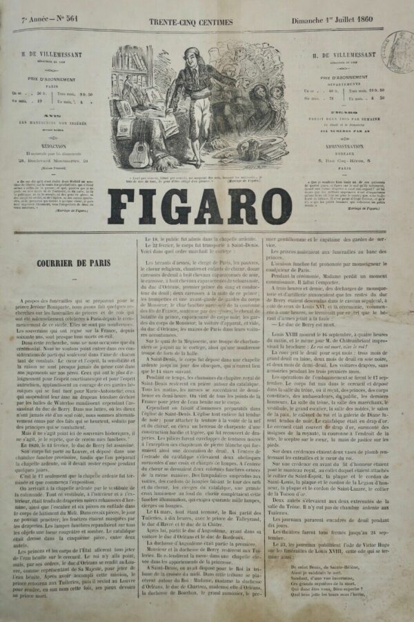 FIGARO 1860 second semestre