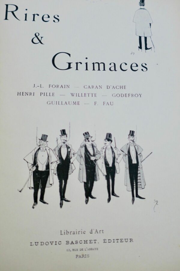 FORAIN, CARAN d'ACHE, PILLE, WILLETTE, GODEFROY, GUILLAUME, FAU rires & grimaces – Image 14