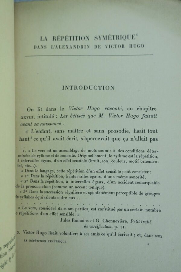 HUGO RYTHMES DANS L'ALEXANDRIN, dans la prose + dédicacé – Image 7