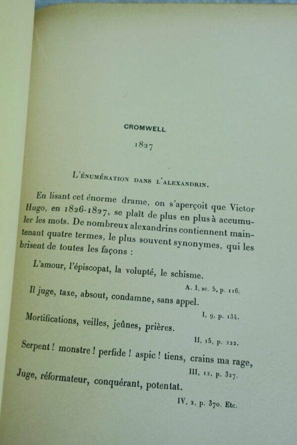 HUGO RYTHMES DANS L'ALEXANDRIN, dans la prose + dédicacé – Image 9